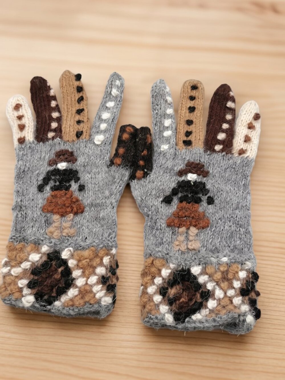 Handmade Andean Alpaca Wool Winter Gloves – Warm